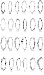 20 Styles Spring Ring 925 Sterling Silver Enchanted Crown High Quality Designer Rings Original Fashion DIY Charms Jewellery For wome6172306