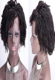 2022 Modedichte Perücken glühlos brasilianisch afro kinky lockiges menschliches haarseide obere volle spitze mit natürlicher Haaranlage für schwarze Frauen2643437