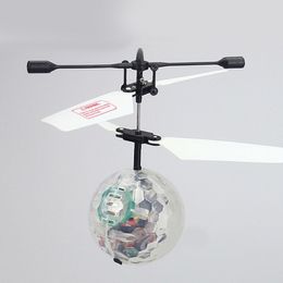 Hand Flying UFO Ball LED Mini Induction Suspension RC Aircraft Flying Music Toy Ball Kid Birthday Gift303Z