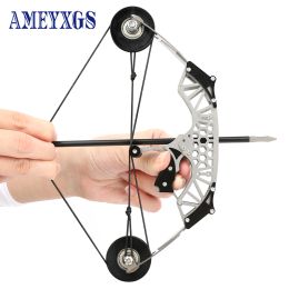 Arrow Archery Mini Compound Bow Left and Right Hand General Outdoor Shooting Practise Small Pulley Bow Arrow Shooting Toy