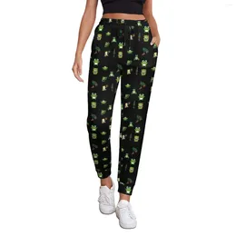 Women's Pants Funny Jogger Cute Cartoon Forgs Lovers Casual Big Size Sweatpants Spring Woman Design Y2K Trousers