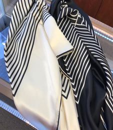 BihBf Swedish niche toteme silk striped pattern large scarf ins multipurpose Silk towel square classic allmatch handmade3060793