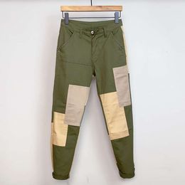 Primavera e autunno Nuove combinazioni maschi casual joggers pantaloni marca di moda a contrasto irregolare jeans maschile piccolo di fascia alta