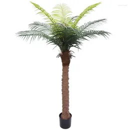 Decorative Flowers Artificial Coconut Tree Fake Palm Simulation Plant Bonsai Indoor Tropical Green Potted Vase House Decoration