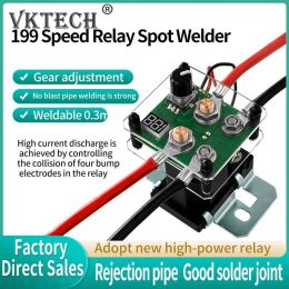 Camis 12v Relay Spot Welder Kit No Burst Tube Diy Spot Welding Tool Encoder Control with 199 Gear Display for 18650 Lithium Battery