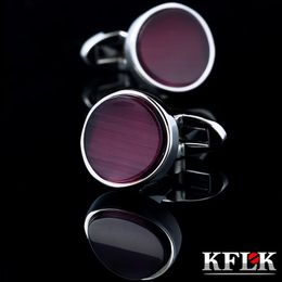 KFLK Jewellery shirt cufflinks for mens Brand cuff buttons cuff links Wedding gemelos High Quality abotoaduras guests 240412