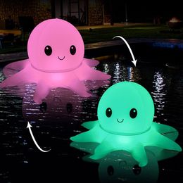 ocean shipping Octopus Pool Light Solar Rechargeable Light Floating Pool Light Pond Light with Remote Control Beach Pond Party