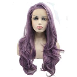 European and American same style front lace chemical Fibre wig women long hair headgear curly hair wholesale new popular creative new style