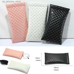 Sunglasses Cases 1 new fashionable sunglasses bag Pu leather glass box mobile wallet storage portable Q240426