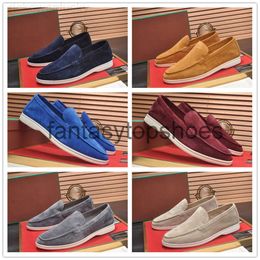 Loro Piano LP Summer Walk Gentleman Charms Brand shoes Sneakers Shoes Low Top Soft Loafers Cow Leather Oxfords Flat Slip On Party Wedding Comfort