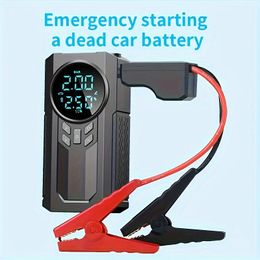 8400 MAH Portable Emergency Car Starter: Car Emergency Start Power Air Pump Portable Battery Ignition Starter Lighting Car Air Pump Tire Car Inflator