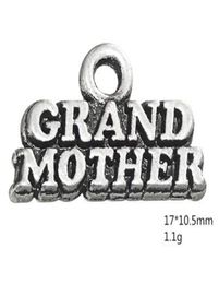 Antique Silver Plated Grandmother Charm Family Love Pendant Other Customised jewelry1766160
