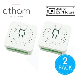 Home ATHOM preflashed ESPHome Mini Relay Switch 3 Way 16A Works With Home Assistant