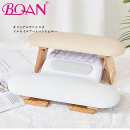 Pillow BQAN New Folding PU Leather Hand Rest Pillow Manicure Table Hand Cushion Nail Art Stand Pillow Holder Hand Wrist Arm Rest Tools