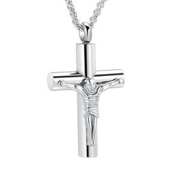 IJD11129 Jesus Ashes Pendant Necklace Stainless Steel Cremation Jewellery Funeral Keepsake Urn Necklace For Ashes Wholesale Price1800047