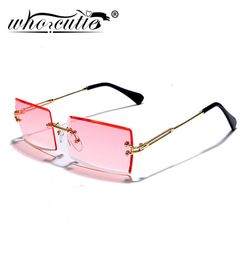 Trendy Rectangle Rimless Sunglasses Women 2020 Brand Design Metal Frame 90s Ocean Lens Frameless Sun Glasses Shades Female S2984292416