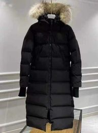 Fur Trim Down Arctic Parka Coat Vintage High End Winter Designer Black Jacket Downs Parkas Coat Zip Outdoor Womens