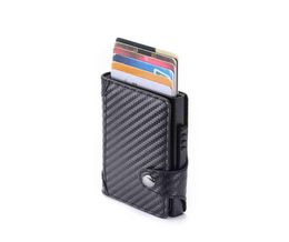 Zovyvol Men And Women Slim Card Holder Carbon Fibre Pu Leather Card Wallet Rfid Blocking Card Case For Travel Drop J2208045565106386650