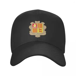 Ball Caps Personalised Coat Of Arms Andorra Baseball Cap Hip Hop Women Men's Adjustable Andorrans Flag Dad Hat Autumn