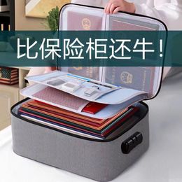 Home Five-layer Large-capacity Document Storage Bag Multi-functional Document Id Passport Card Holder Travel Portable Storage Box