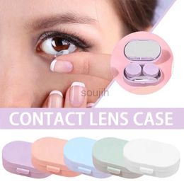 Contact Lens Accessories Cute Case Compact Box Holder Container Mini Soak Storage Kit With Mirror For Travel M9O1 d240426