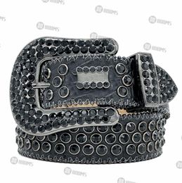 Designer Belt Simon Belts for Men Women Shiny diamond belt Black on Black Blue white multicolour5354187