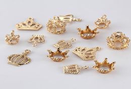 New Fashion Three dimensional crown pendant accessories DIY hand alloy accessories DIY Making Jewellery Supplies Whole 100pcslo4534543