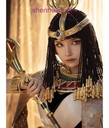 Egyptian Cleopatra cosplay wig headwear nightclubs and bars perform dirty braids medium length spicy girl style anime