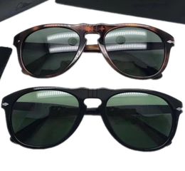 Superb Perso Unisex UnFolding Pilot sunglasses for men UV400 55 plank HD green lenses driving goggles elastic nose bridge design c5540191