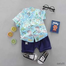 Clothing Sets Children Cotton Clothes Summer Ptinte Kids Boy Short Sleeve Animals Shirts Pants 2Pcs/sets Infant Kid Fashion Toddler Tracksuits