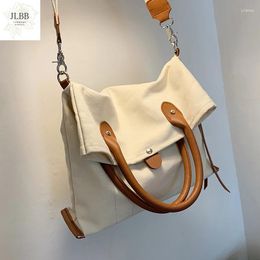 Bag Casual Canvas Large Capacity Totes Chic Women Handbags Wide Strap Shoulder Messenger Bags Multifunctional Briefcase Shopper
