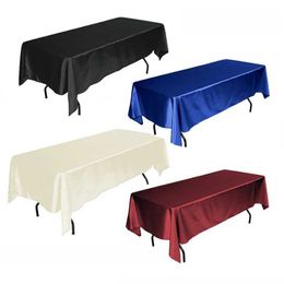 Table Cloth Rectangular satin tablecloth for weddings Christmas baby showers birthday events table cloth decoration for home and dining tables 240426