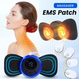 Massager Ems Neck Massager Lcd Display Neck Stretcher Pulse Muscle Stimulator Pads Cervical Vertebra Massage Patch for Muscle Pain Relief