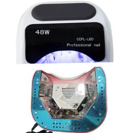 Kits 48w Ccfl Led Nail Lamp with Beads Fan Quick Drying Manicure Light Timing Hand Sensor Fast Fingernail Uv Gel Oven