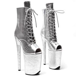 Dance Shoes 23CM/9inches PU Upper Modern Sexy Nightclub Pole High Heel Platform Women's Ankle Boots 168