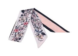 Scarves Fashion Bag Scarf Floral Print And Shawl Beach Skinny Tied Handle Small Ribbon Long Turban Headband BL61507292