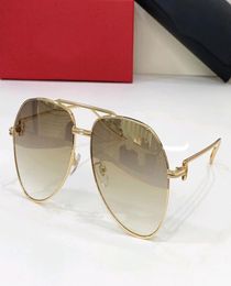 Classic Pilot Sunglasses for Men 0110S Yellow Gold Frame Gold Mirror Lens Mens Shades Sonnenbrille gafa de sol with Box1676922