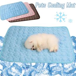 Dog Cooling Mat Summer Pad Pet Bed for Dogs Cat Blanket Sofa Breathable Washable Supplies 240418
