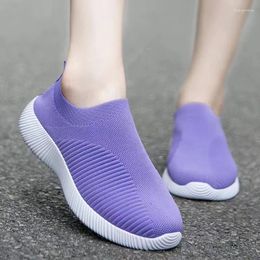 Casual Shoes Tenis Feminino Lady Trendy Mesh Platform Sneakers Socks Zapatillas Mujer Breathable Socofy Sports Women Flats 1685