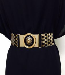 Belts Metal Bright Surface Hollow Chain Elastic Belt Mirror Thin Female Womans Luxury8362688