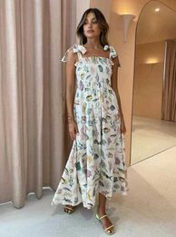 Basic Casual Dresses Designer Dress Fashionable and Personalized Fish Print Holiday Style Casual Sling Dress
