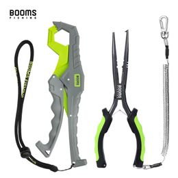 Booms Fishing F03G05 Fishing Pliers Fish Grip Set 23cm Long Nose Hook Remover Tools Stainless Steel Gripper Line Cutter Scissors 240415