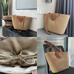 Beach Bags Ladies Woven Handbag with Large Capacity Vacation Style Handheld Bag for Women's Spring Summer Grass Weaving