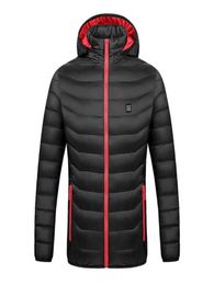 Outdoor JacketsHoodies Women Man Winter Jacket USB Heated Padded Long Sleeves Heating Hooded Coat Fashion Warm Thermal Clothing8467449