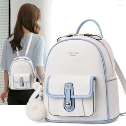 School Bags High Quality Women's Shoulder Bag Large Capacity PU Leather Ladies Backpack Woman Colour Tote Women Backpacks