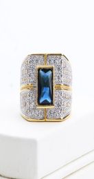 Natural Moissanite Gemstone 14K White Gold And Ring For Men Anillos De Hip Hop Bizuteria Wedding Rock Diamond Box Cluster Rings5183418