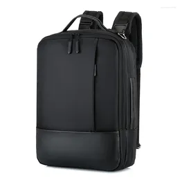 School Bags 2024 Men's Fashion Business Backpack High-quality Nylon Laptop Backbag 15.6 Inches Usb Charging Large Capacity Rucksack For Male