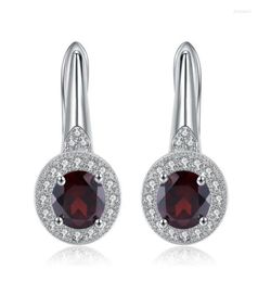 Stud Earrings GEM39S BALLET 210Ct Round Natural Red Garnet Gemstone 925 Sterling Silver For Women Wedding Fine Jewelry7942369