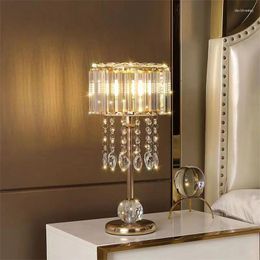 Table Lamps 8M NordicCrystal Lamp Modern Luxurious Living Room Bedroom Study LED Originality Bedside Desk Light