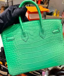 customize best quality crocodile leather bag handmade with the highest quality 10A Mirror Quality Design Women's Bag Original leather French wax thread